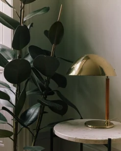 9209 Table Lamp Base: Brass, Shade: Polished Brass