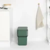 Affaldsspand m/låg sort. kon 25 ltr.