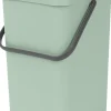 Affaldsspand m/låg sort.kon. 12 ltr