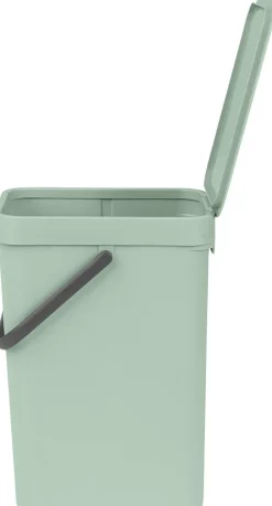 Affaldsspand m/låg sort.kon. 12 ltr