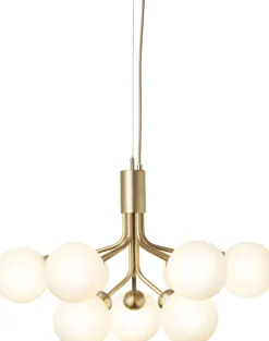 Apiales 9, brushed brass / opal