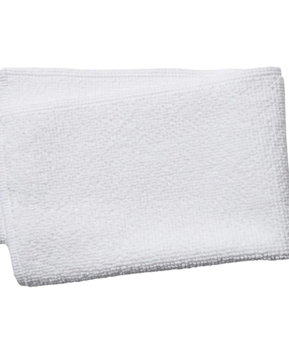 Bathmat stonewashed 50x80 white GOTS