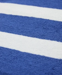 Beach towel 100x180 olympian blue/star white stripe GOTS