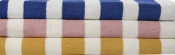 Beach towel 100x180 olympian blue/star white stripe GOTS