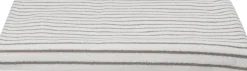 Beach towel 100x180cm smal strib beige GOTS