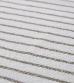 Beach towel 100x180cm smal strib beige GOTS