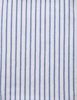 Beach towel 100x180cm smal strib lyseblå GOTS