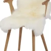 90cm-up New Zealand Sheepskin, Long Wool Ivory 95x60