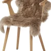 90cm-up New Zealand Sheepskin, Long Wool Taupe 90x60