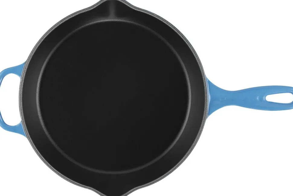 Dyb Stegepande i støbejern 26cm Azure Blue