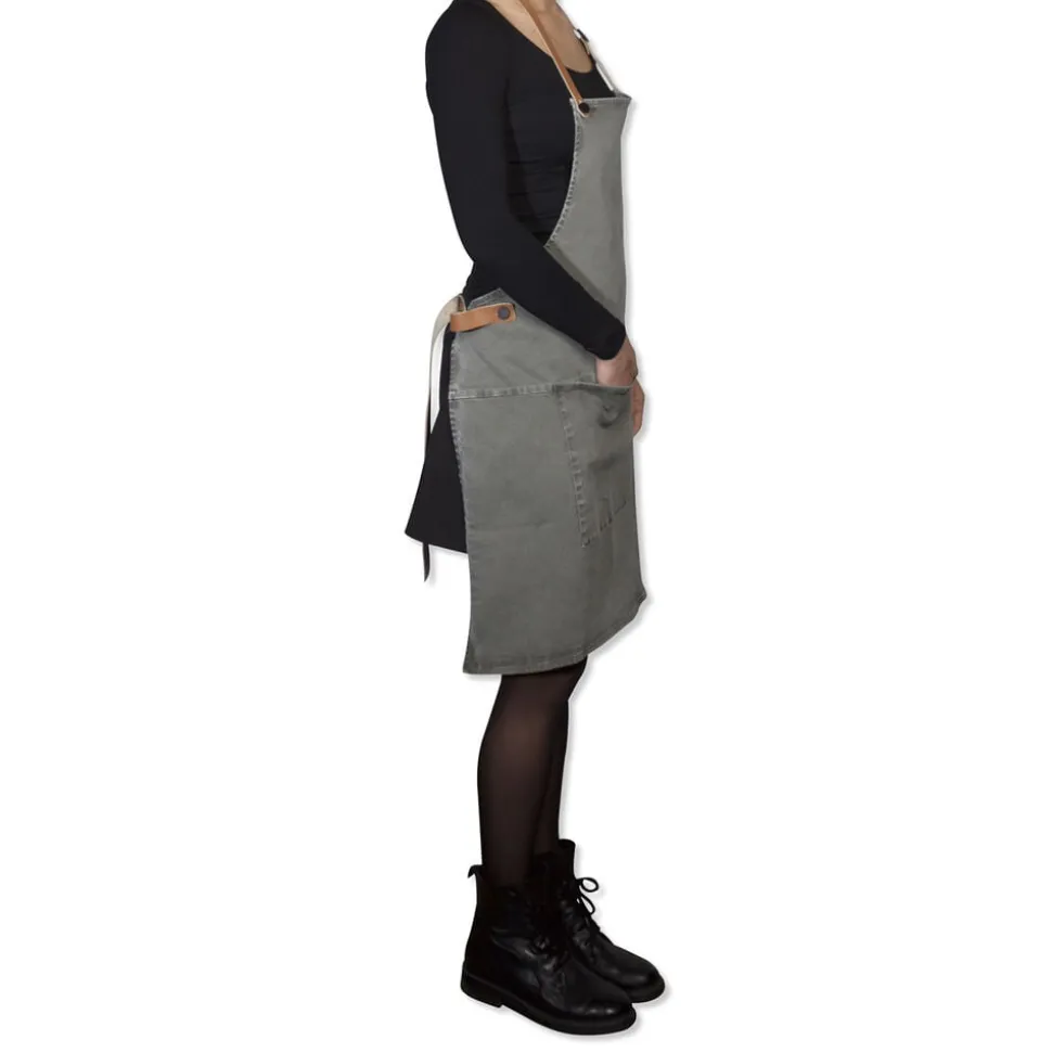 Forklæde BBQ Style Apron Grey Green