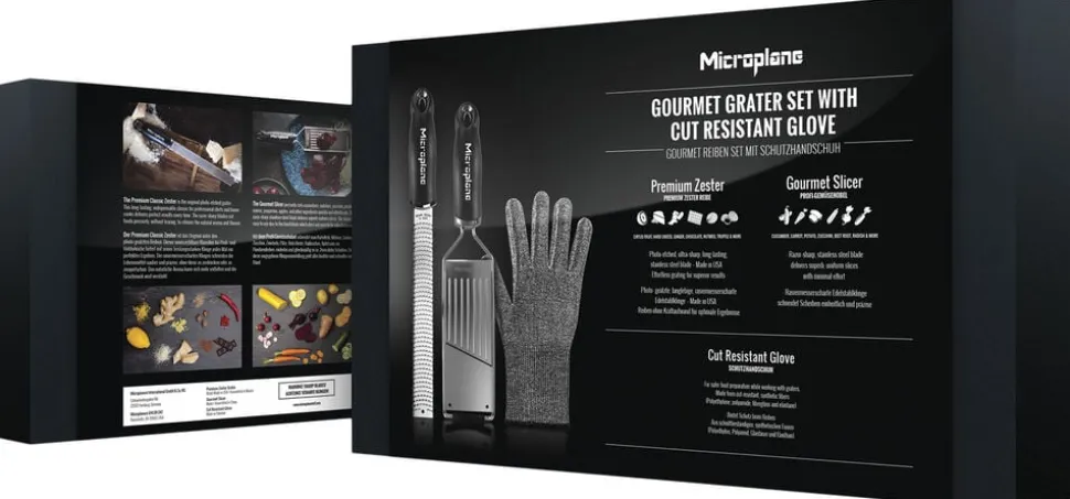 Gavesæt Microplane - Premium Zester + Gourmet Slicer + Skæreresistent