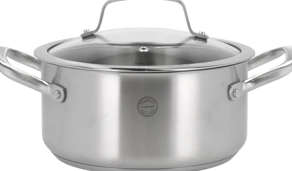 Gryde med glaslåg Roya 3 liter 20 cm Rustfrit stål