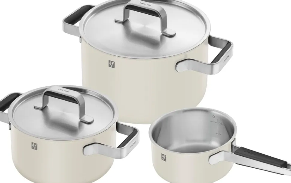 Gryde- og pandesæt, 3-dele, 18/10 rustfrit stål