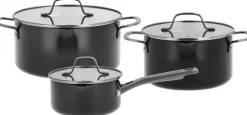 Grydesæt m/låg Blavet 6 dele Aluminium/keramisk belægning