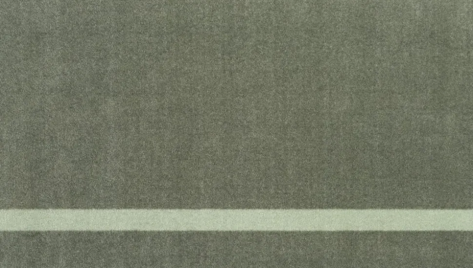 Løber, 67x120 cm, stripe vertical lysgrøn/støvet grøn