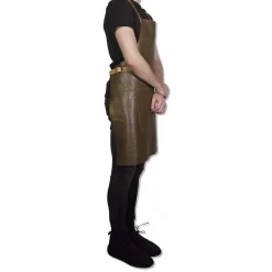 Læderforklæde BBQ Style Apron Vintage Brown