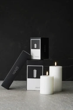 LED Pillar Candle - Nordic White - 7,8 x 15 cm