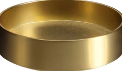 Light Candleholder pillar, Matte Brass, 9x3 cm
