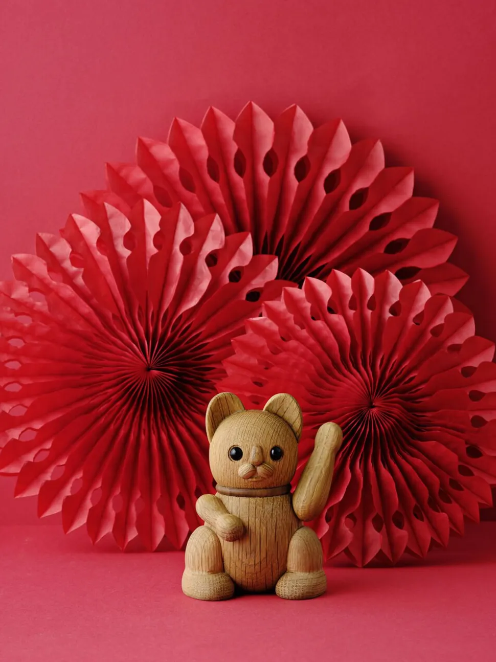 Lucky cat - oak
