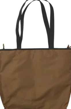 LUNA nylon bag with pockets, Brown