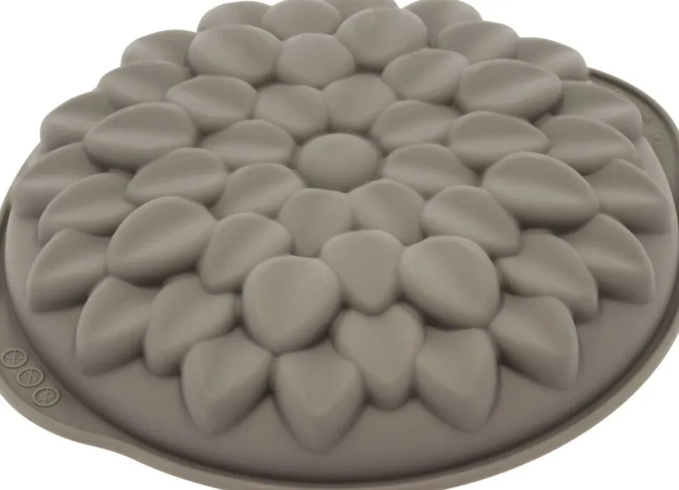 Mousseform Dahlia Dia. 20 x 3,8 cm Latte Silikone