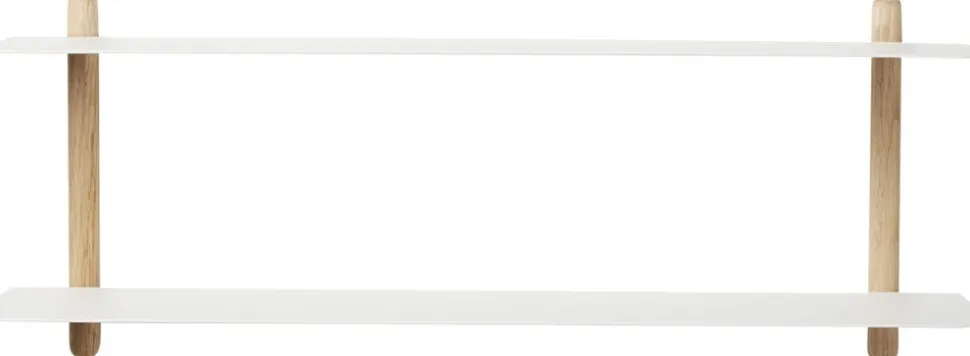 Nivo hylde F lys eg/ hvid