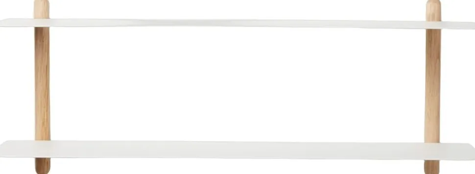 Nivo hylde F lys eg/ hvid