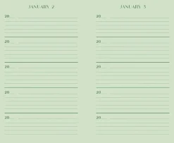 One Line a Day - Green w/Gold