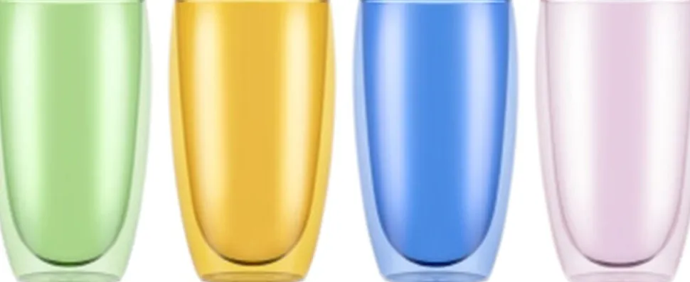 PAVINA 4 stk. dobbeltvægget glas, 0. 45 l