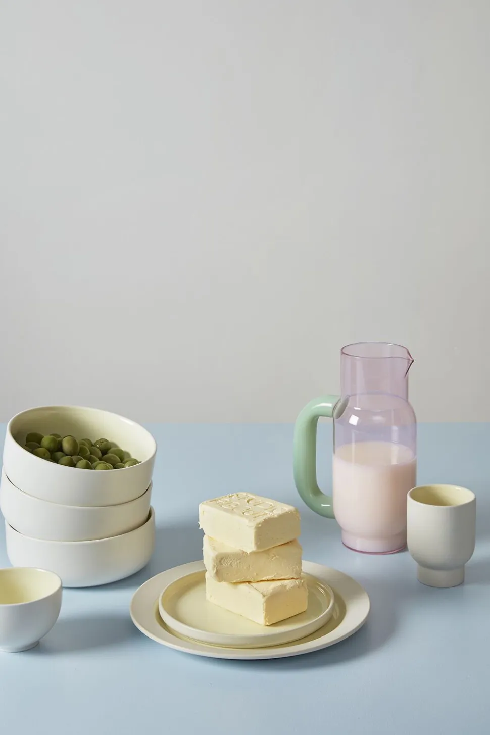 PITCHER, ROSE/MILKY JADE