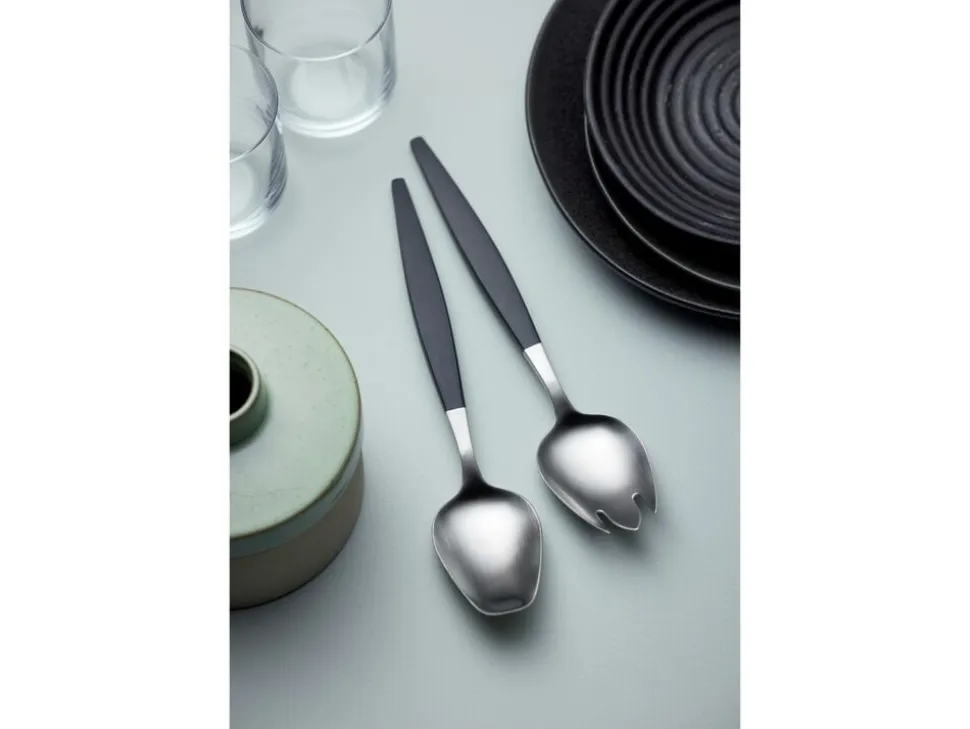 Salatbestik Focus de Luxe 26,8 cm Sort/Mat stål