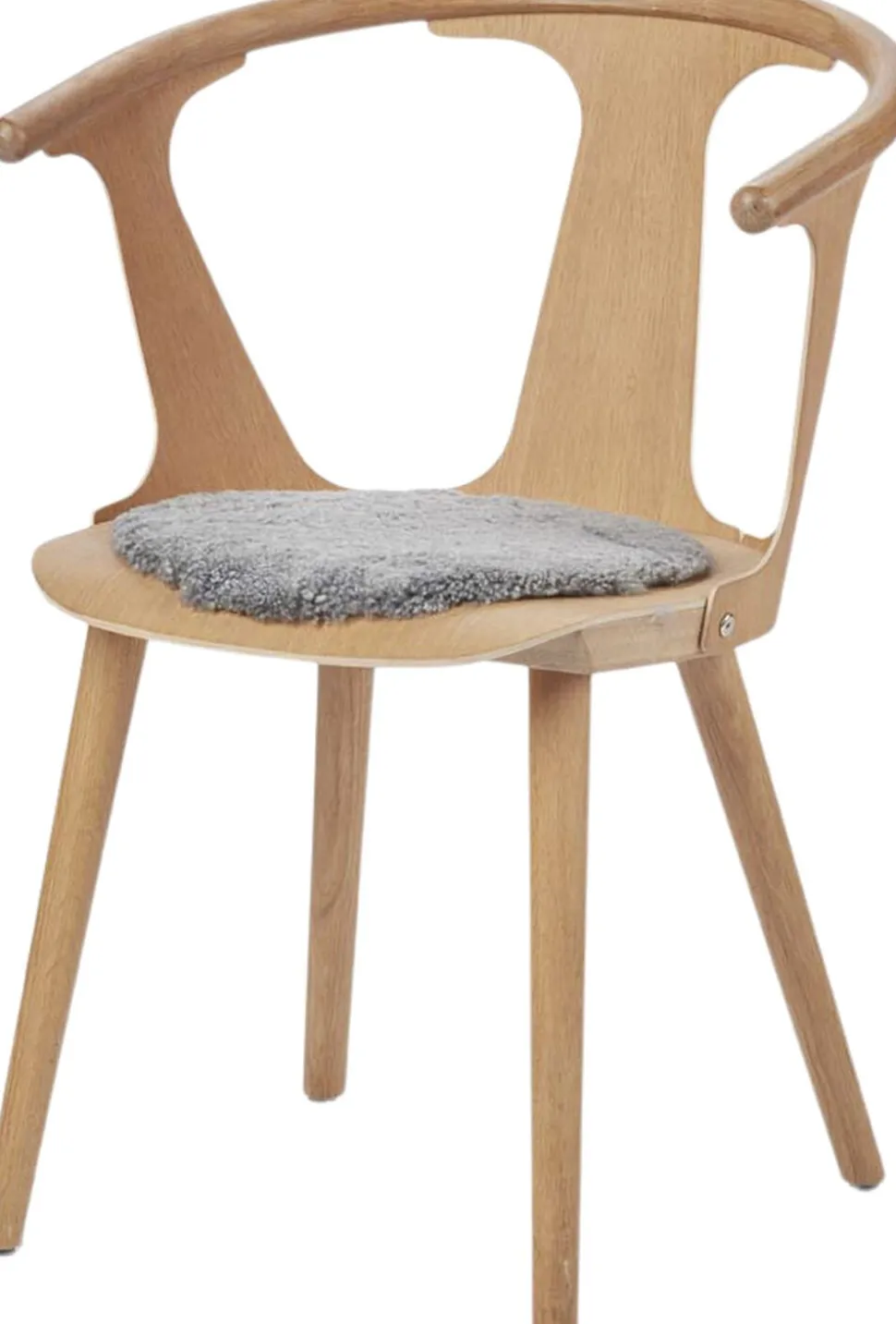 Seat Cover, Short-Wool Curly New Zealand Sheepskin, Round Ø34 cm Light