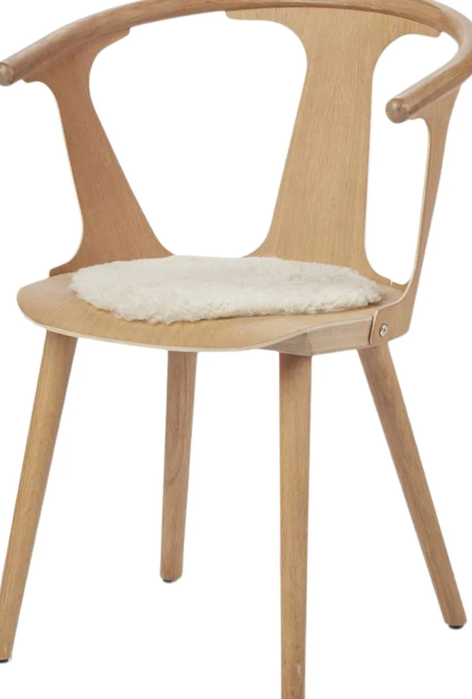 Seat Cover, Short-Wool Curly New Zealand Sheepskin, Round Ø34 cm Moon