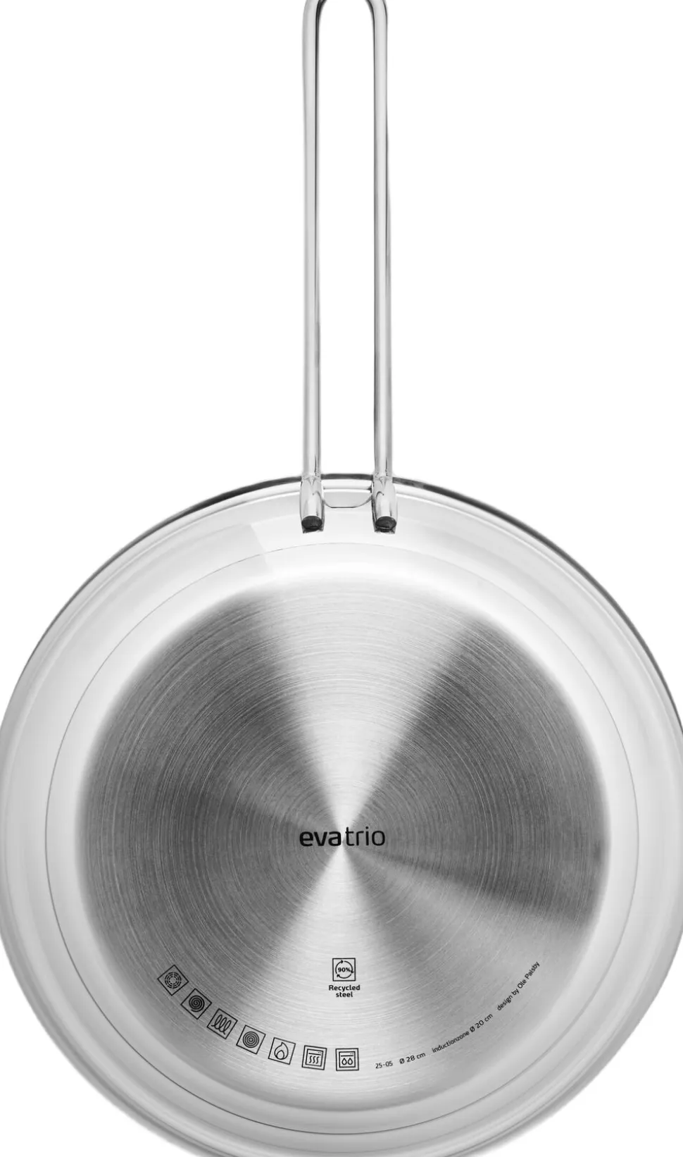 Stainless Steel Stegepande 28 cm steel base