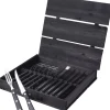 Steakbestik/grillbestik Old Farmer black 12 dele Sort/Stål