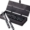 Steakbestik/grillbestik Old Farmer black 4 dele Sort/Stål