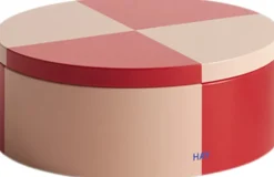 Tin Container-Round-Red and soft pi