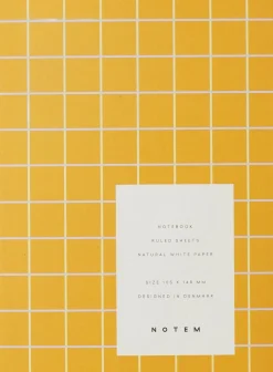 UMA Flat Lay Notebook - Small, Ochre check