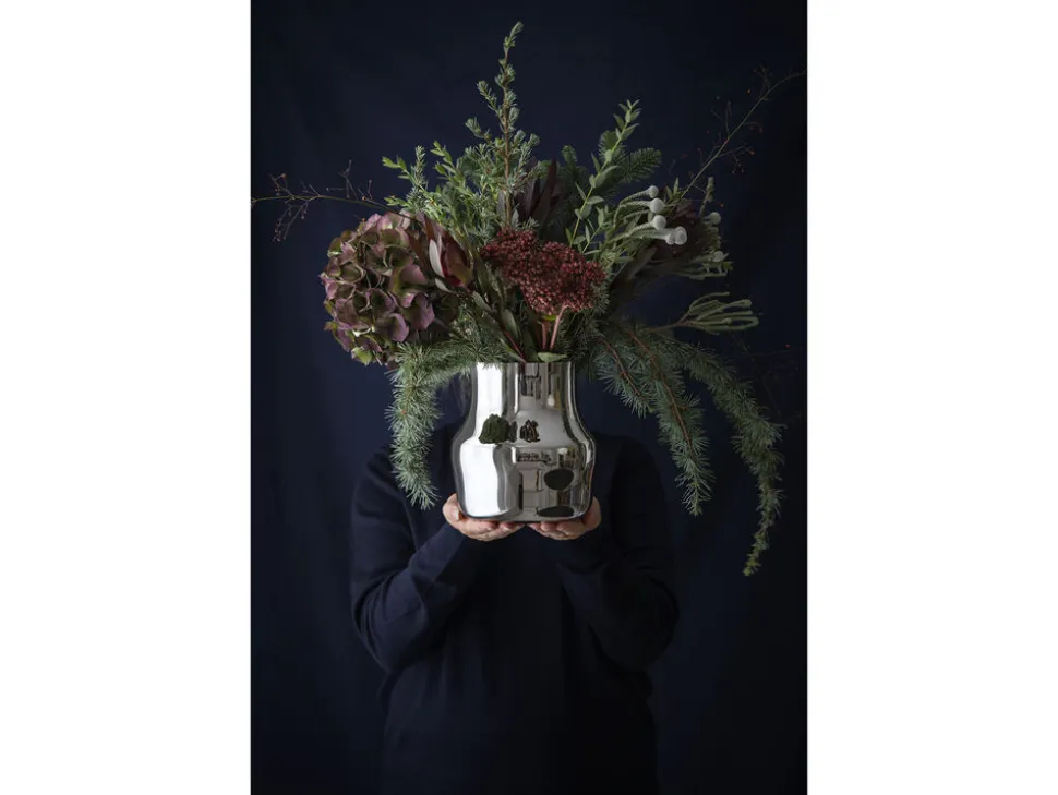 Vase Dorotea 18 x 19,5 cm Blankt stål