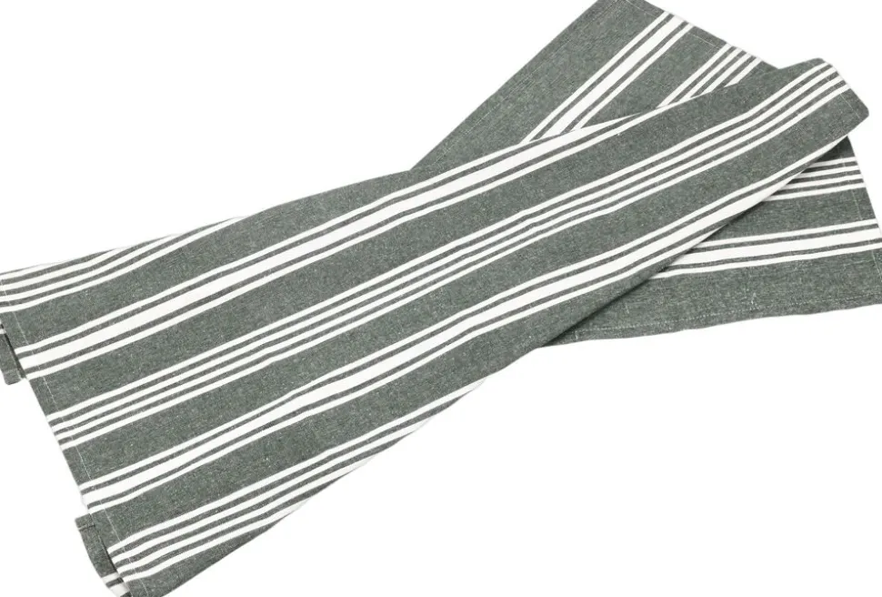 Viskestykke recycle Eco Stripe 70 x 50 cm Forest green