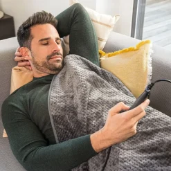 Wellbeing HD 65 Dark Grey Varmeplaid 180x130 cm