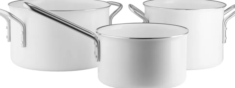 White Line grydesæt 3 stk. 1,8 l 2,5 l 3,8 l keramisk Slip-L