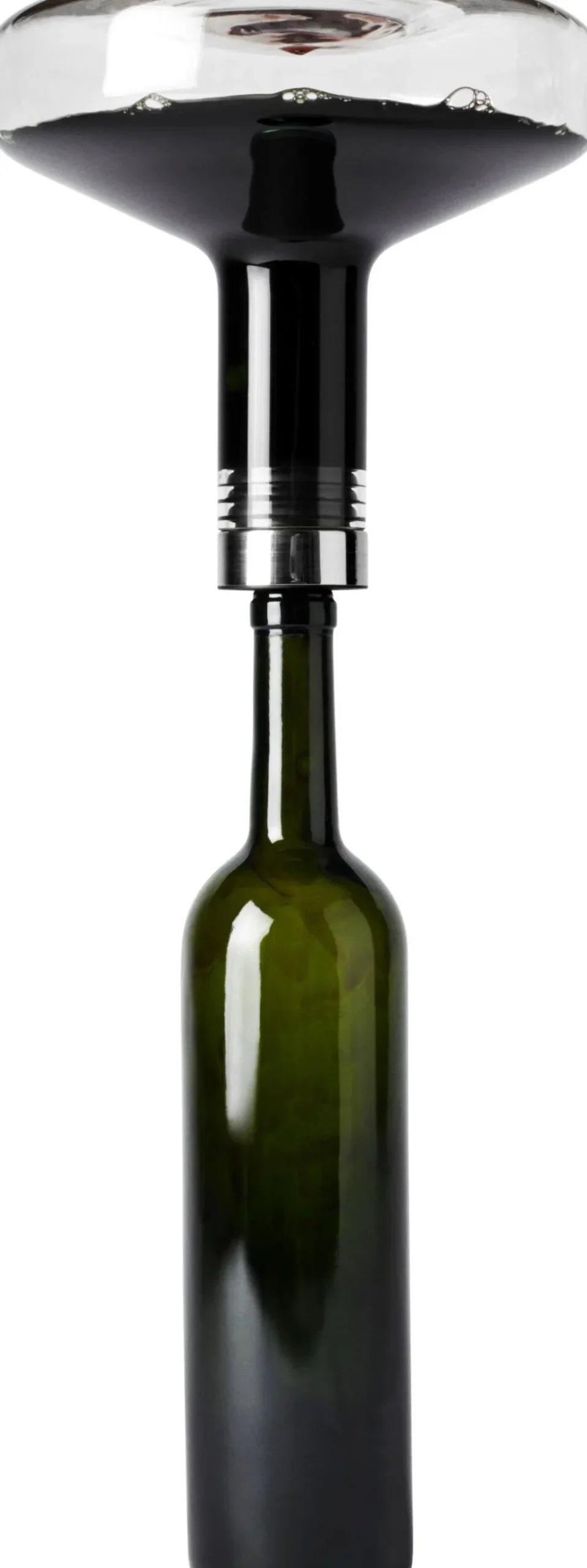 Wine Breather, Deluxe, Clear/Steel