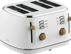 WITT PREMIUM 4-SLICE TOASTER WOOD WHITE
